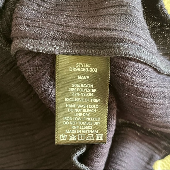 NWT Lush Brand Navy Stretchy Bodycon Dress Women’s size medium - Picture 5 of 15